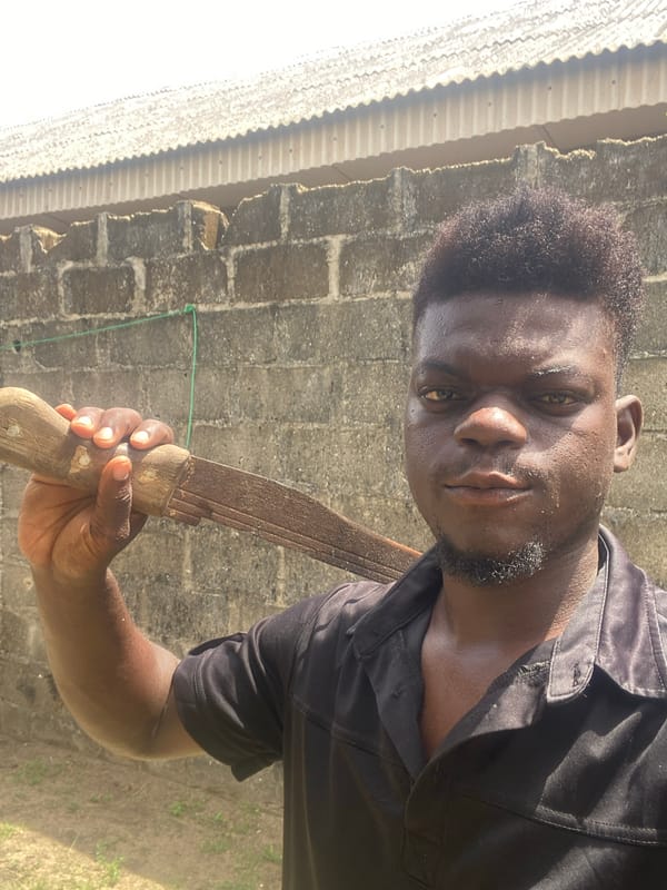 Person with machete observed in urban area