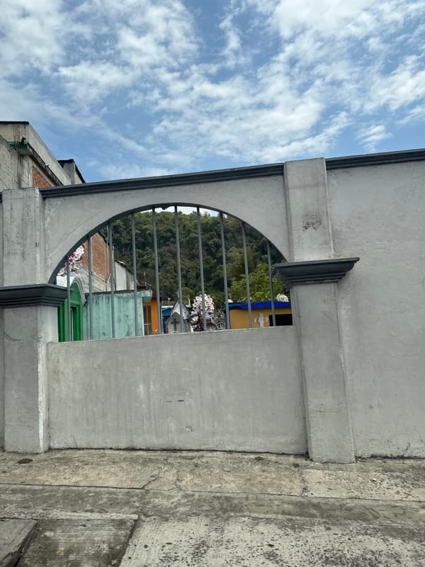 Concrete arched structure with metal bars documented in Jilotepec