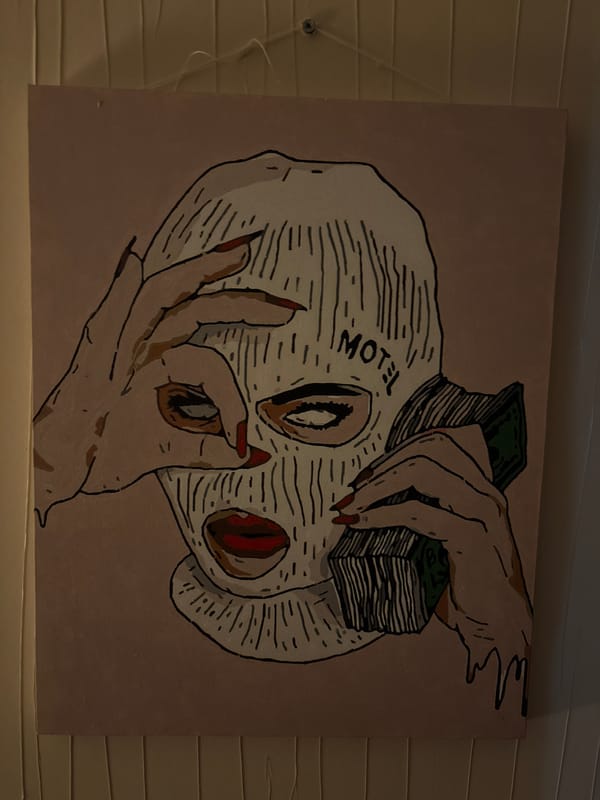 Art collection and gaming session documented in Ореховка home