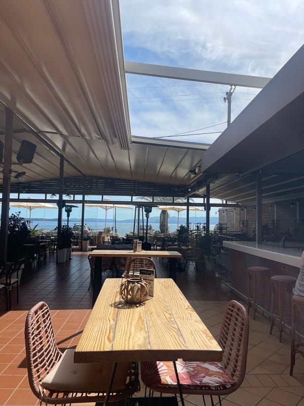 Open-air restaurant documented in Nea Makri, Greece