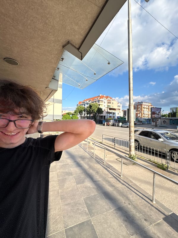 Tourist captures casual street scenes in Sofia, Bulgaria