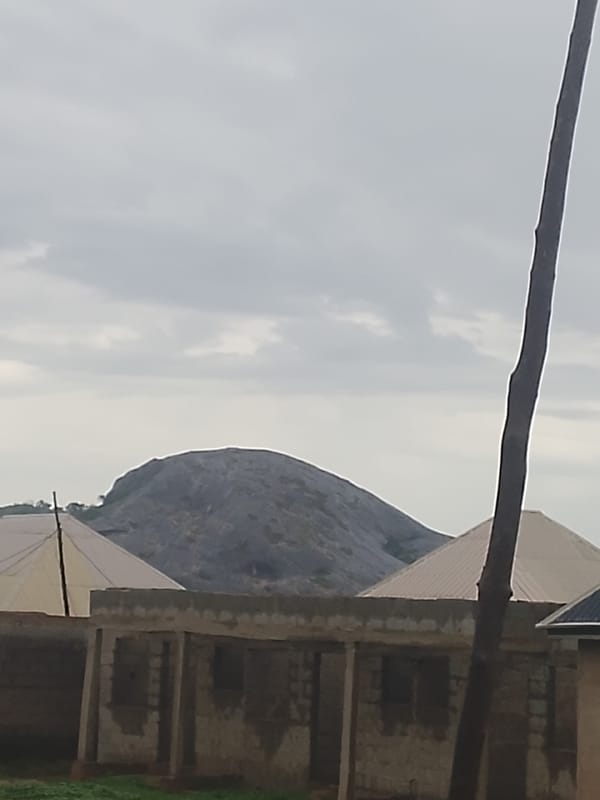 Construction workers install ceilings at Suleja building site