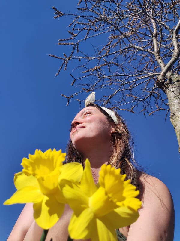 Spring moments documented in Фоки: woman, flowers, fire, nature