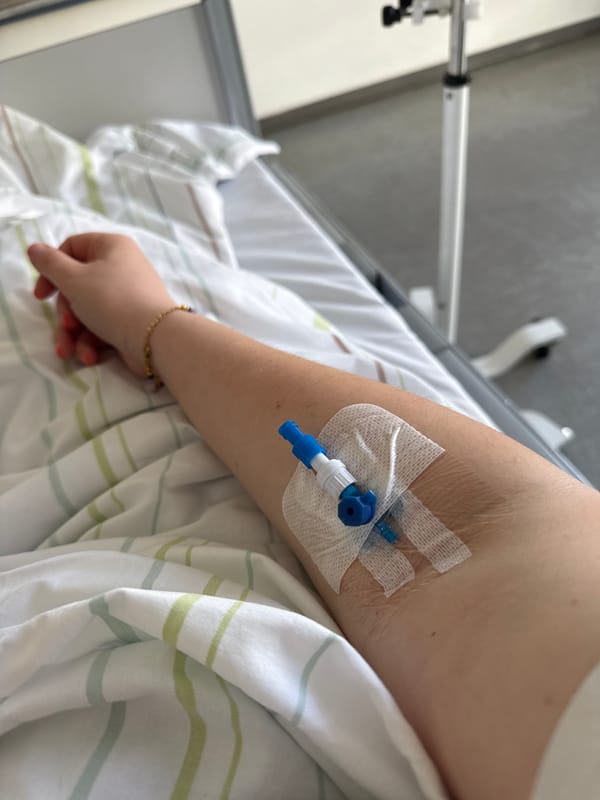 Patient receives IV treatment at Berlin medical facility