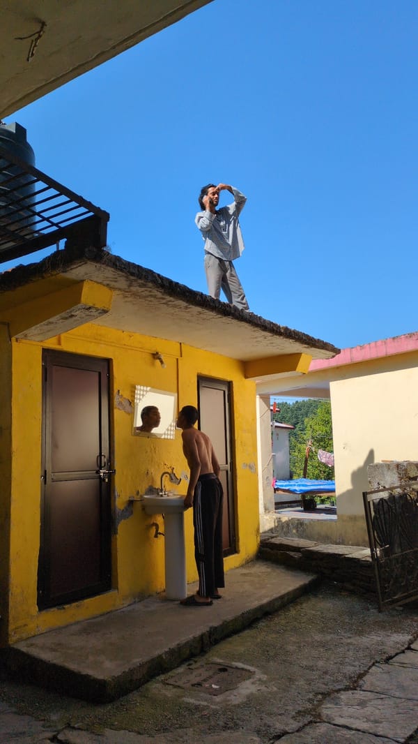 Early morning street life documented in Bhagsu village