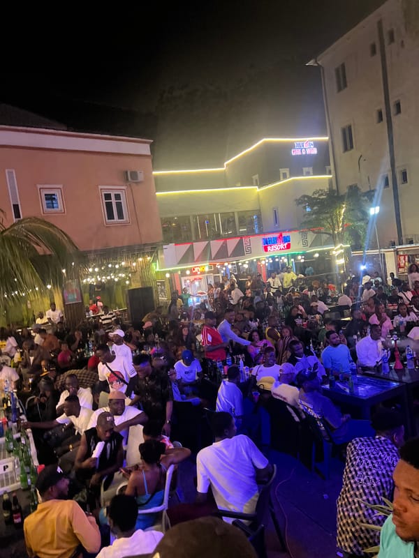 Packed night party at Oba resort, cash spraying and dancing