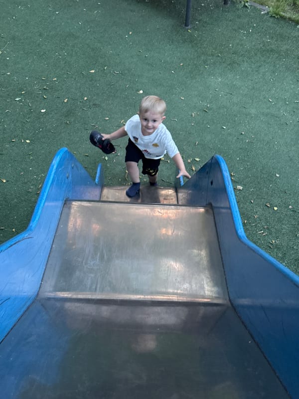 Child enjoys afternoon playground visit with treats in Moscow