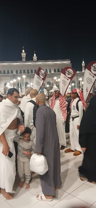 Nighttime pilgrimage activities documented at Makkah's Grand Mosque complex