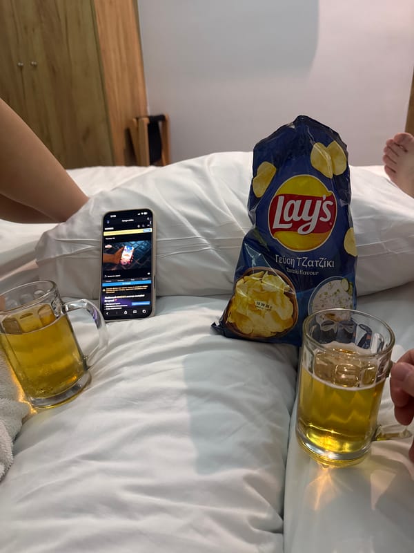 Drinks, food, and downtime at a Cretan hotel