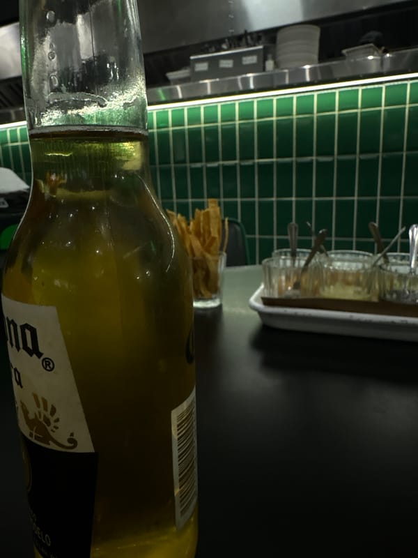 Sunday morning tacos and beers at Tacos Atarantados, Mexico City
