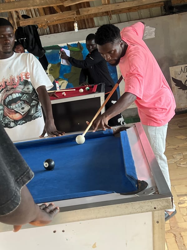 Street life and pool games in Durimi, Nigeria