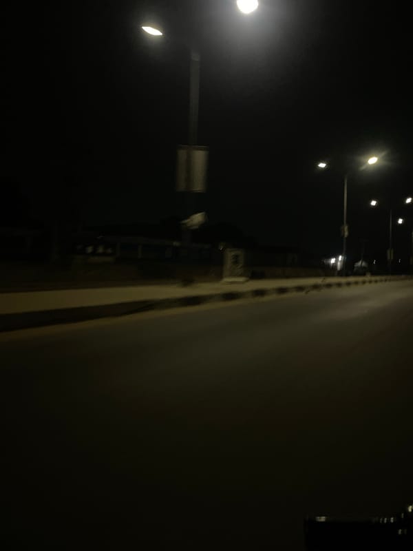 Nighttime street activity documented in Dutsen Alhaji, Nigeria