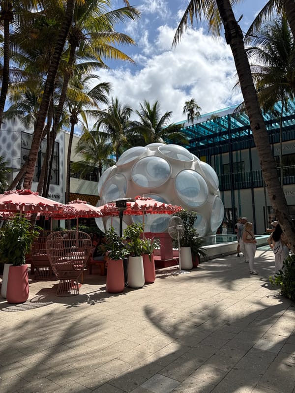 Miami witness captures outdoor spherical structure and indoor design work