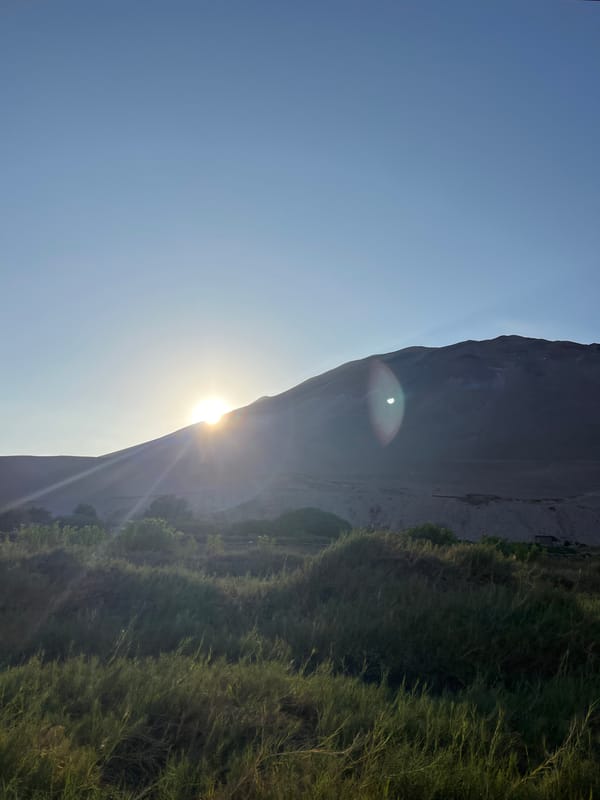Sunrise observed over El Morro de Arica, Chile