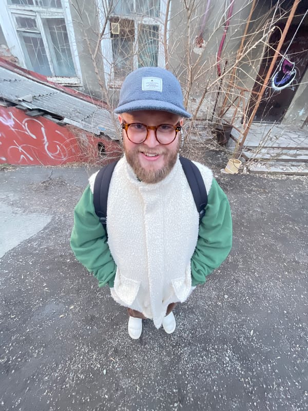 Man photographed outdoors in Krasnoyarsk, Russia