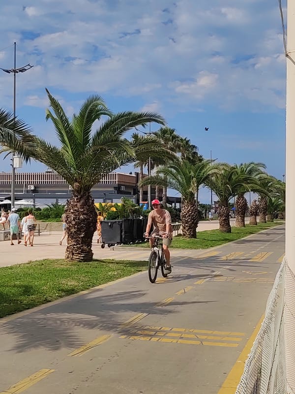 Bike ride and a cold beer on a laid-back afternoon