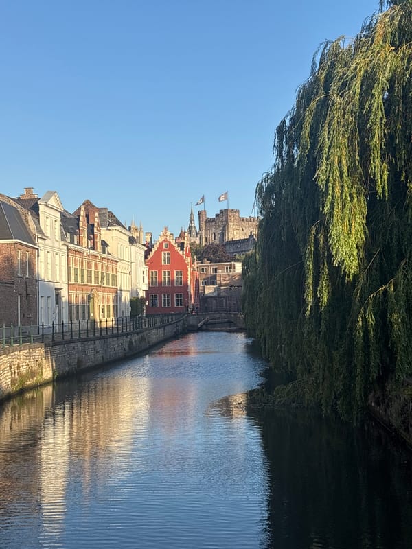 Along Ghent's canals on a quiet July evening