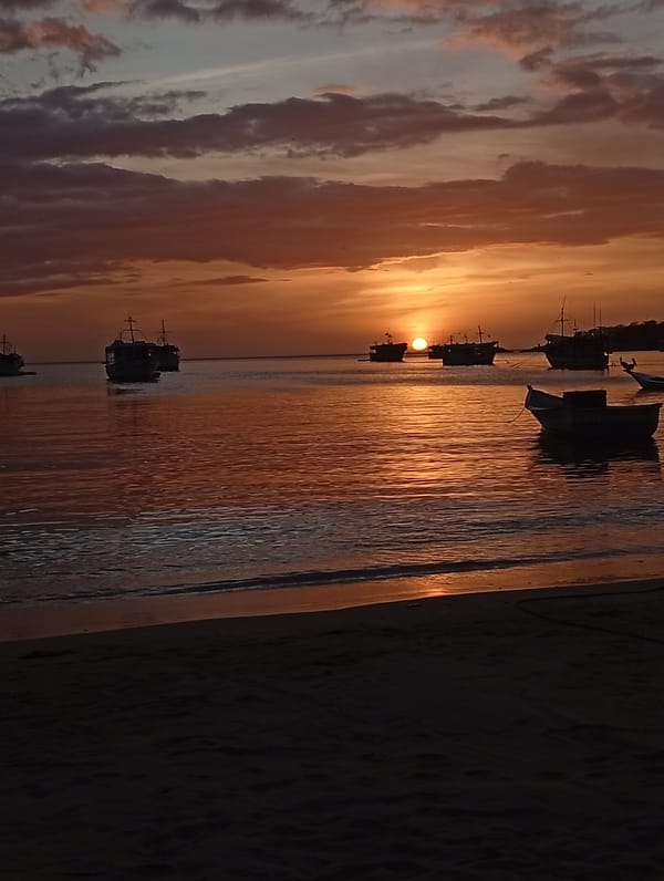 Sunset Beach Scene Captured by Multiple Witnesses