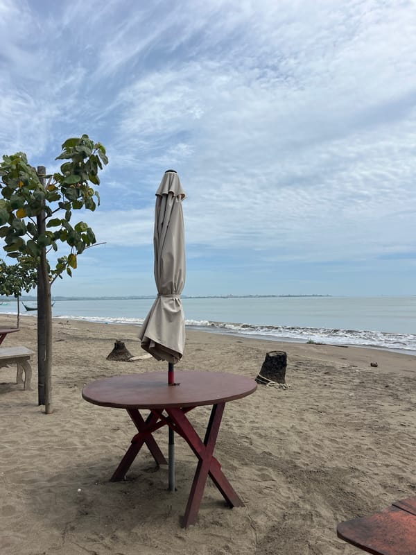 Casual beach day documented in Lhokseumawe, Indonesia