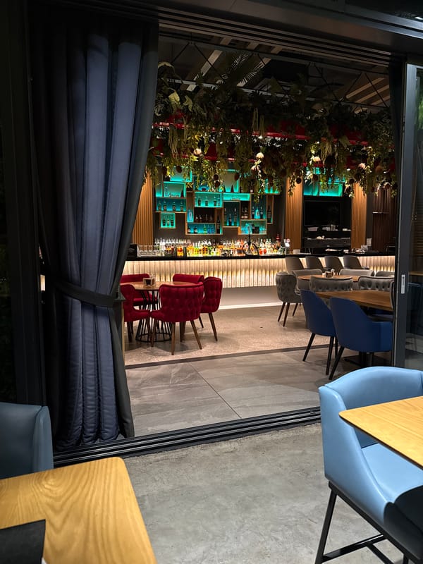 Restaurant interior documented in Sofia, Bulgaria