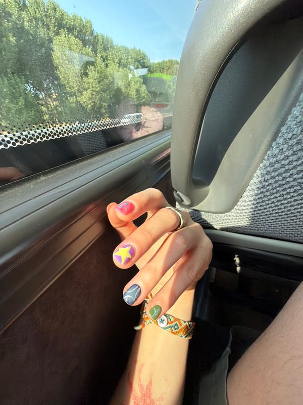 Highway drive, forest views and a sun-lit interior moment