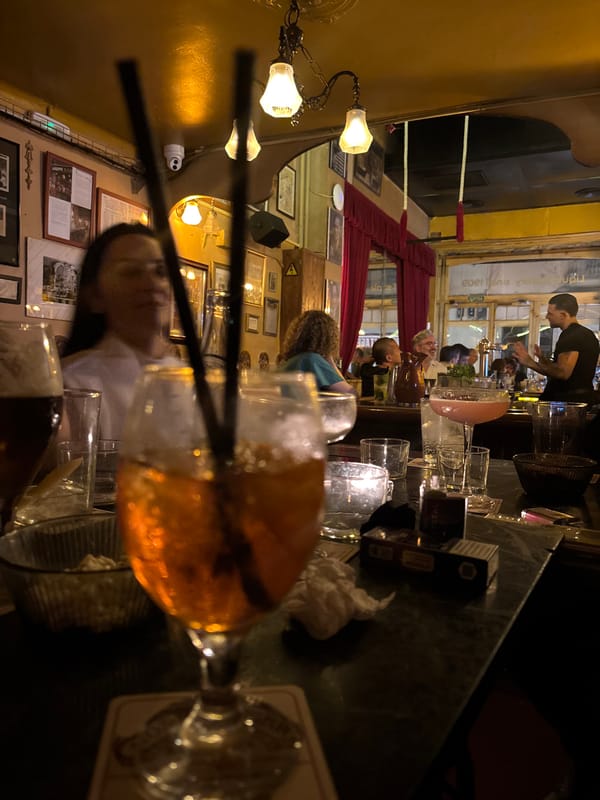 Evening dining and nightlife documented in Barcelona's Gothic Quarter