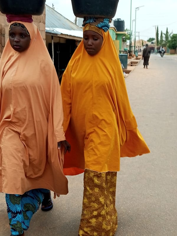 Everyday street life in Tempure, Nigeria