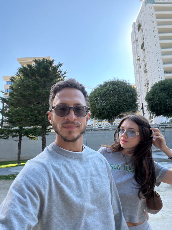 Coffee meeting captured at outdoor Nicosia café