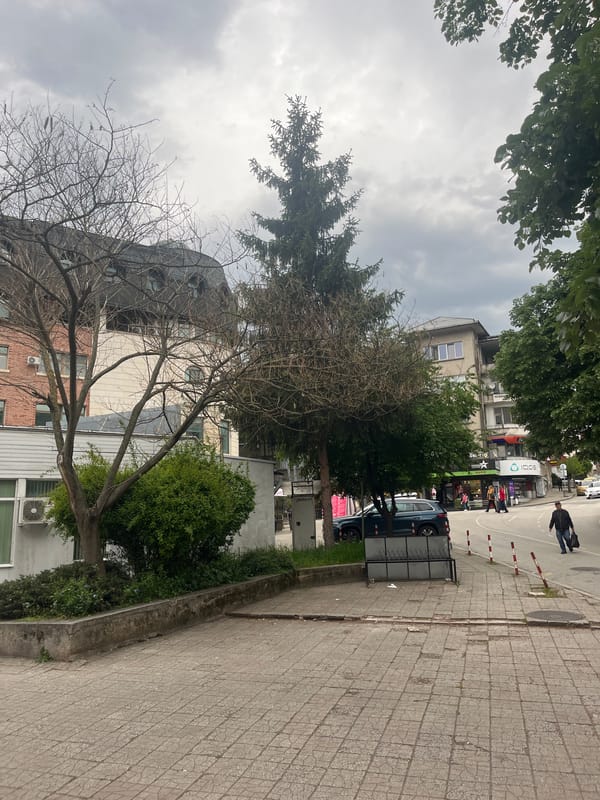 Urban street scene documented in Veliko Tarnovo, Bulgaria