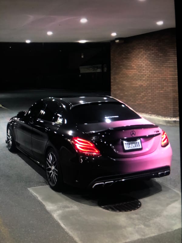 Pink Mercedes spotted parked in Lhokseumawe alley area