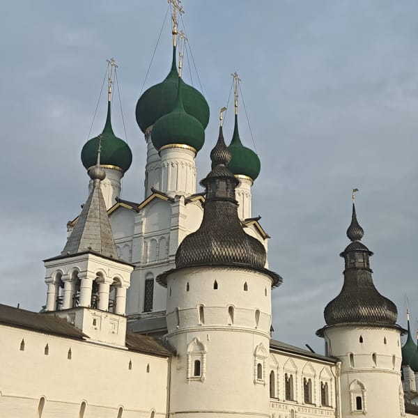 Street scenes document historic Rostov Kremlin architecture in Russia