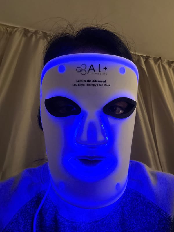 Person spotted wearing glowing LED face mask in Plovdiv