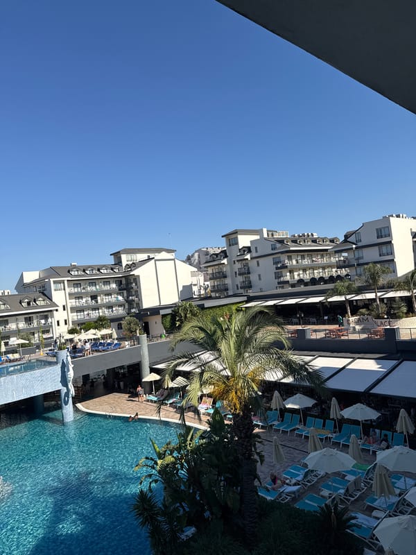 Turkish resort pool complex in Manavgat, multiple angles