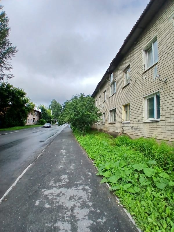 Overcast day on a Yekaterinburg city street