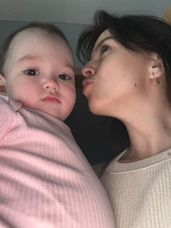 Mother and baby photographed in casual family moments, Shushary