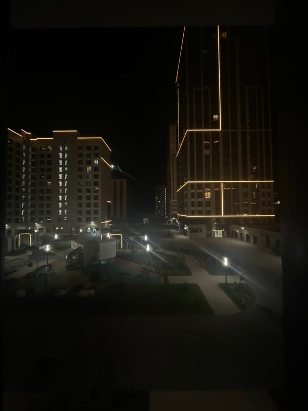 A quiet evening at home and around Stavropol at night