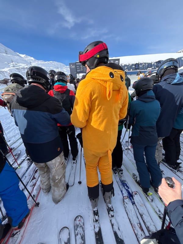 Skiers queue at Austrian resort under clear skies