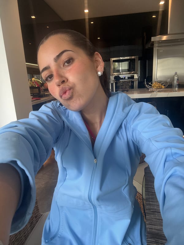 Woman takes playful selfies at Mexico home during evening