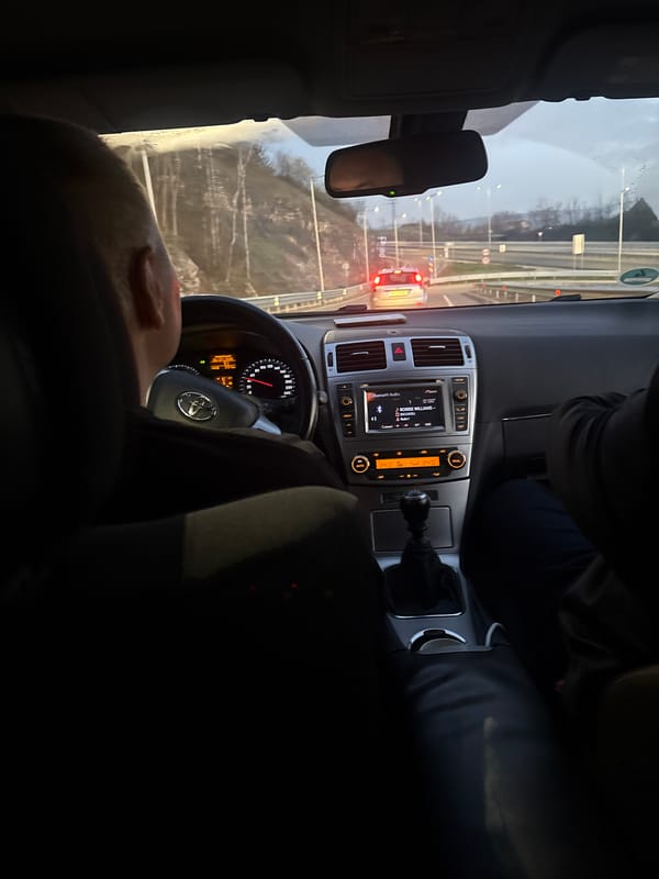 Early morning drive through Mezdra, Bulgaria captured by witness