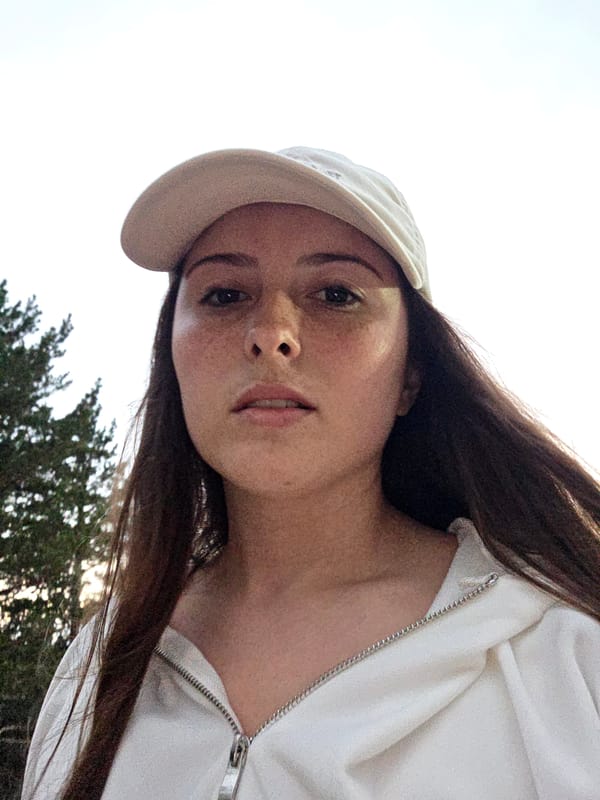 Outdoor selfie series, white cap and hoodie, multiple angles