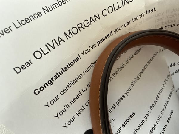 Person celebrates passing driving theory test in Tunbridge Wells