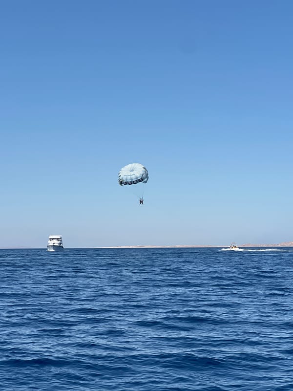 Clear-day coastal view along the Red Sea in Sharm El Sheikh