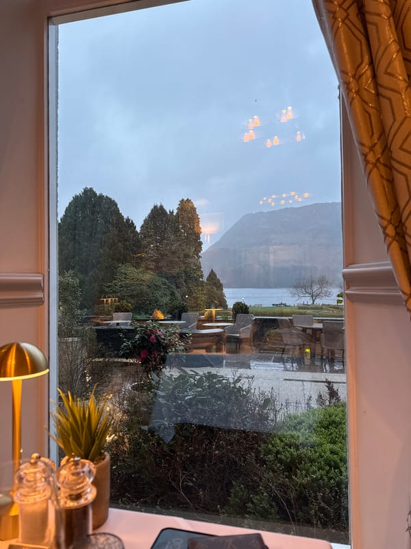 Fine dining experience at lakeside restaurant in Glenridding