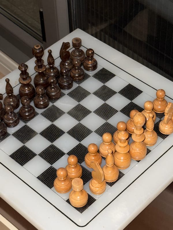 Chess set and gym interior, multiple angles, Kadıköy