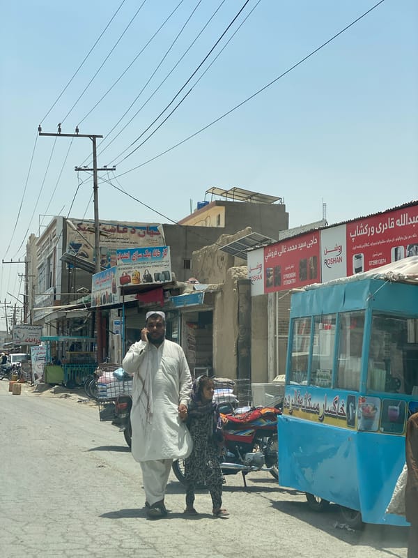 Morning street life and commerce in Kandahar