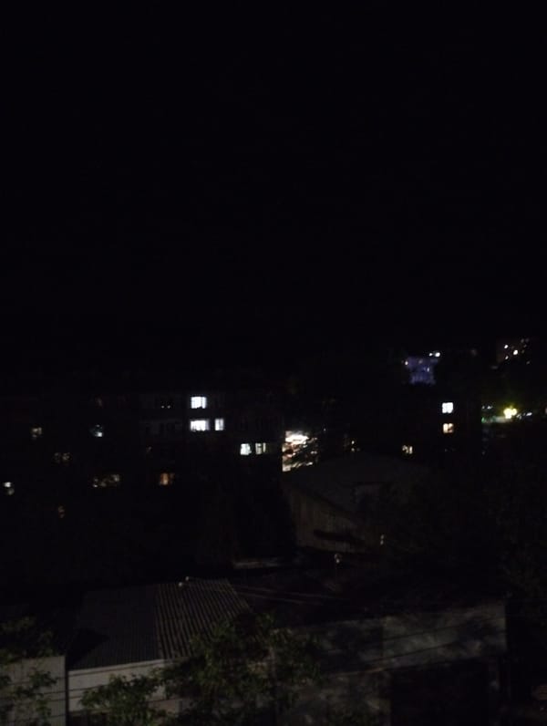Nighttime residential views documented in Yeghegnadzor, Armenia