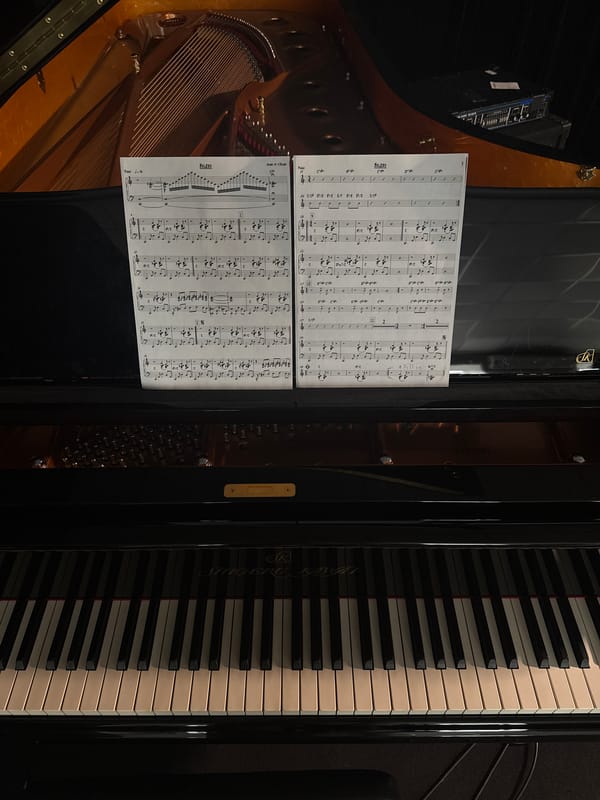 Grand piano with Bolero sheet music observed in Moscow