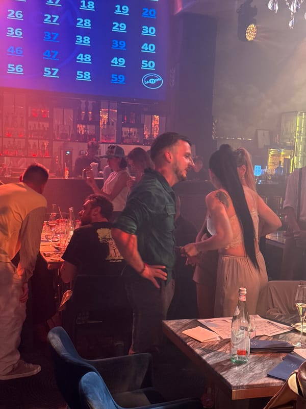 Evening out at a Choeng Thale venue with games and drinks