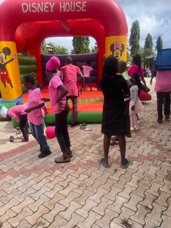 Kids' party with Disney bouncy castle in Gura Top, Nigeria