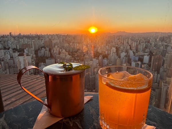Sunset cocktails and city views from São Paulo high-rise venue